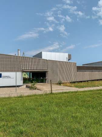 The observatory is located away from the residential area on an open meadow.