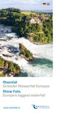 Cover image of the Rhine Falls brochure with a picture of the waterfall.